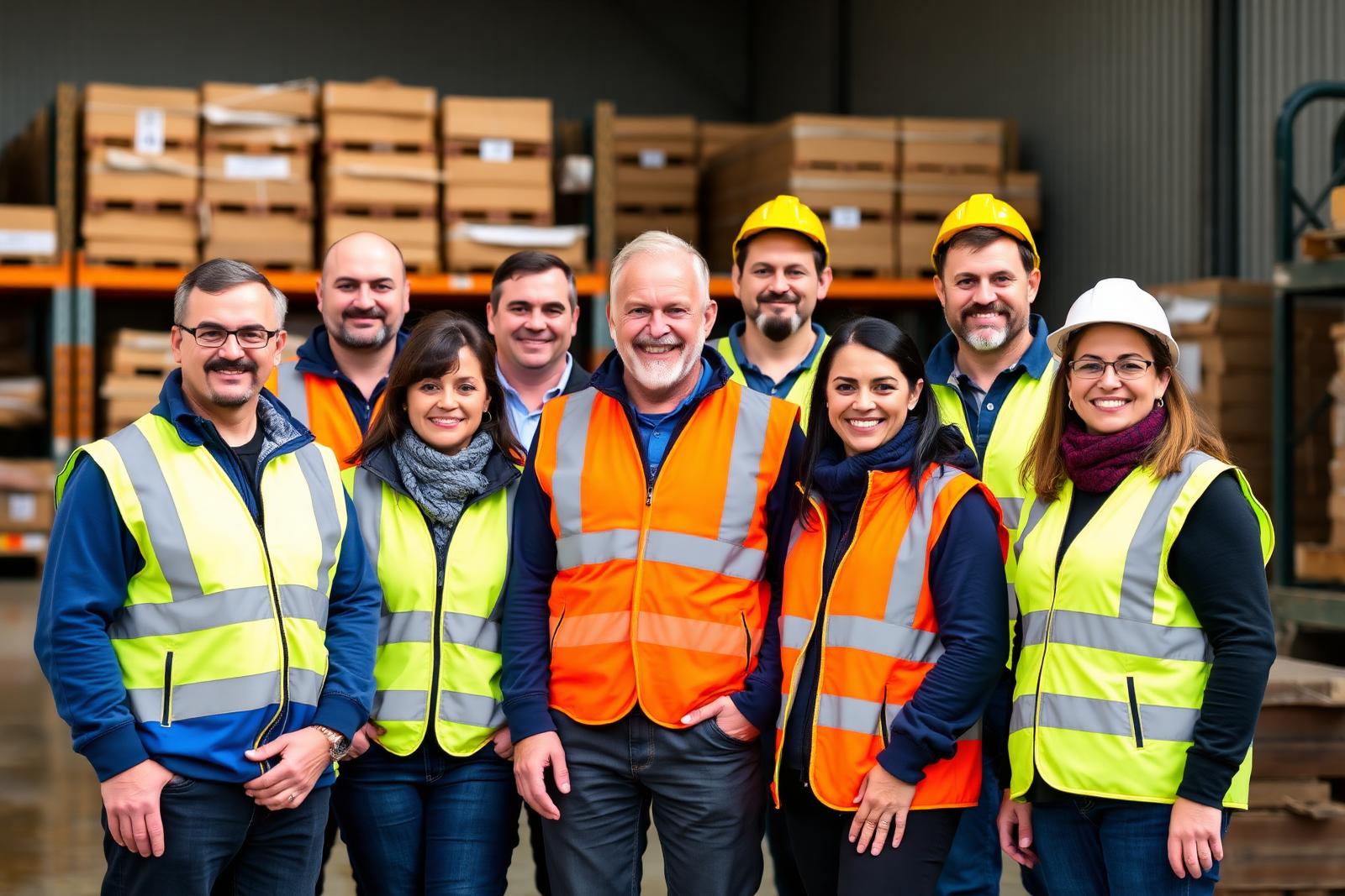 Warehouse and operations team at PR Logistics